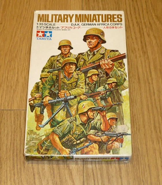 OLD TAMIYA 1/35 scale WW2 German Afrika Korps 8 x figures kit EUR 11