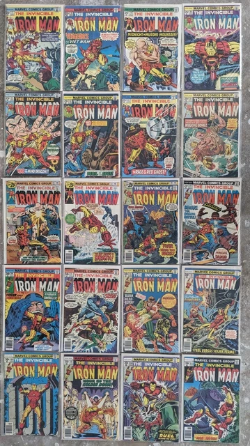 Invincible Iron Man 20-issue BRONZE AGE lot 77-85, 87-92, 98, 100, 107, 110, 111