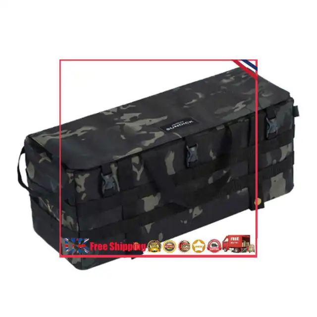 Bolsas de almacenamiento - Bolsillo impermeable Molle para escritorio lateral (camuflaje negro) *Z