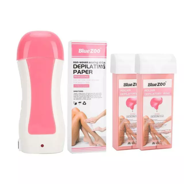 Depilatory Roll On Wax Heater Roller Waxing Cartridge Hair Removal Epilator Kits