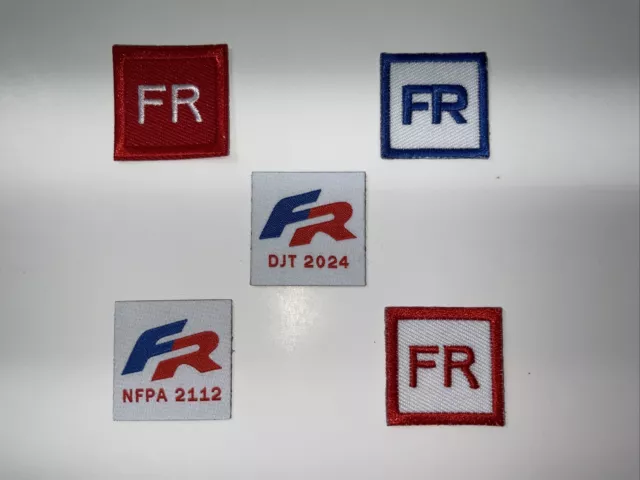 20 REPLACEMENT FR Iron On Patches Tags Fire Resistant Retardant FRC NFPA  2112 $39.99 - PicClick