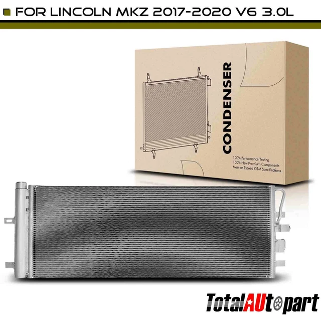 AC A/C Condenser with Receiver Drier and Bracket for Lincoln MKZ 2017-2020 3.0L