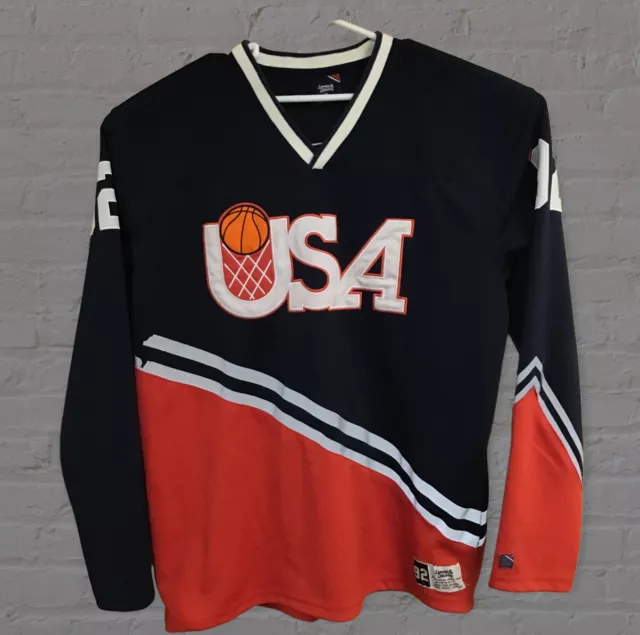 Lemar & Dauley USA Basketball Old School Retro Hockey Style Jersey Men’s XL