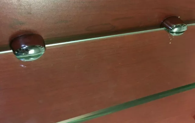 Glass Shelf Brackets - 1 Pair - Polished Chrome - Made from Solid Brass Material