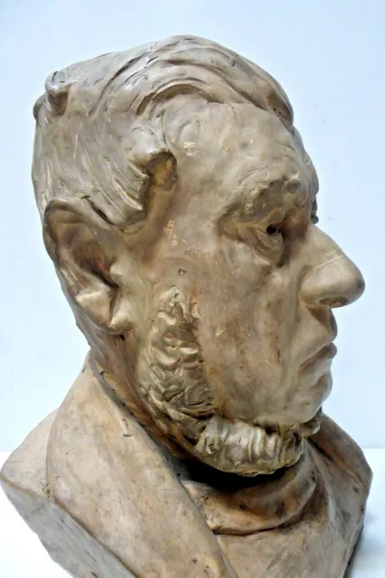 Australian Pottery Statue Bust Sculpture Victorian Bearded Gentleman