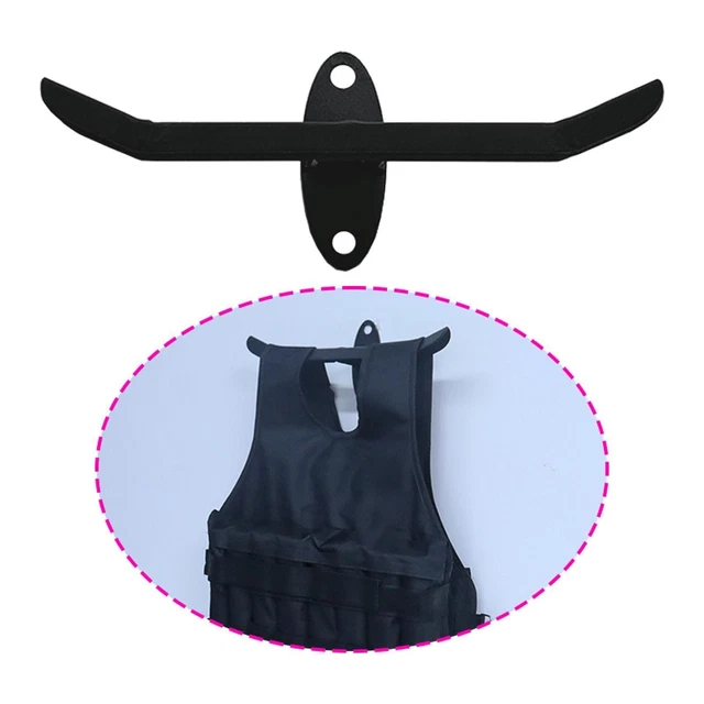 Support Mural Pour Gilet Lesté - Rangement Pratique Noir En Acier Carbone