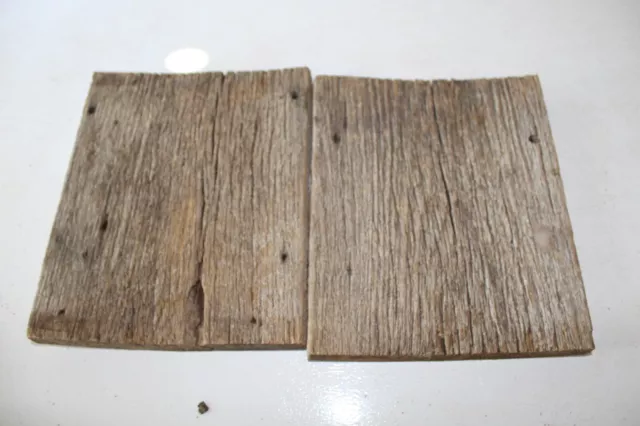 2 Pcs Reclaimed Weathered Oak Old Barn Board Wood Lumber Rustic Board Crafts Art