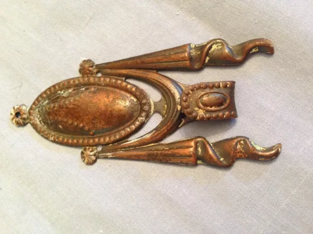 genuine antique art nouveau copper arts and crafts hook small 8cm