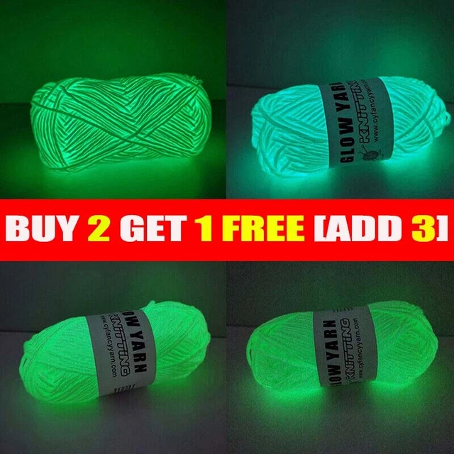 1x Weave Sewing Knitting Wool Glow in the Dark Hand Knitted Luminous Chunky Yarn