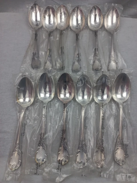 Christofle Modele Marly - 12 Cuilleres De Table Metal Argente Neuf Blister Ferme