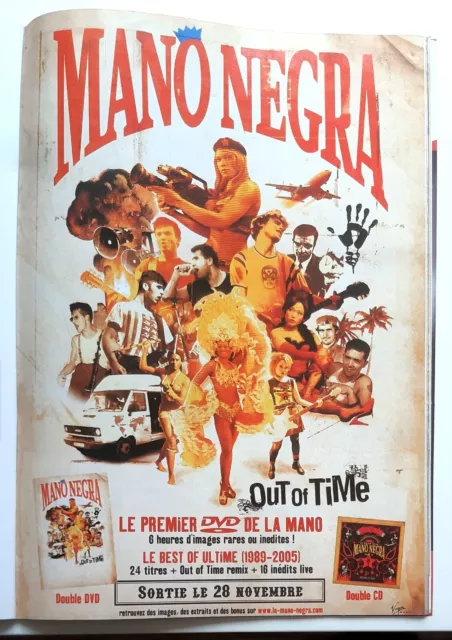 Publicité advert concert DVD album tour advertising MANO NEGRA 2005 Out of time