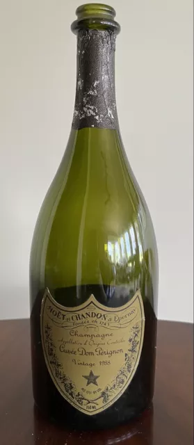 Empty Vintage 1976 Cuvee Dom Perignon Champagne Bottle Moet et Chandon France
