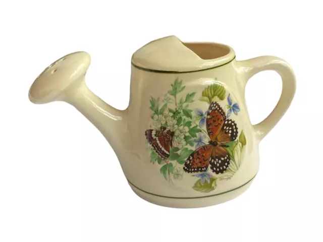 Brixham Pottery Dawlish Ltd Ceramic Butterflies Floral Watering Can Decorative