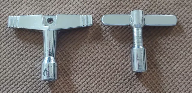 Lot of 2 Vintage DRUM TUNING KEYS (1=Pearl & 1=?)
