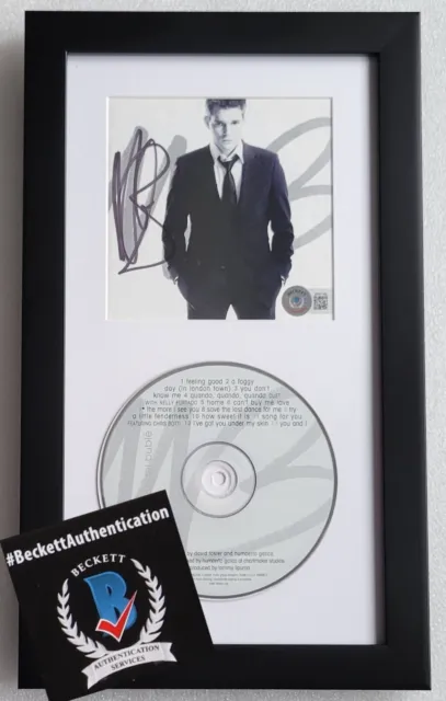 Michael Buble Autographed Beckett Coa Bas Cd Signed Display Pop Music Singer