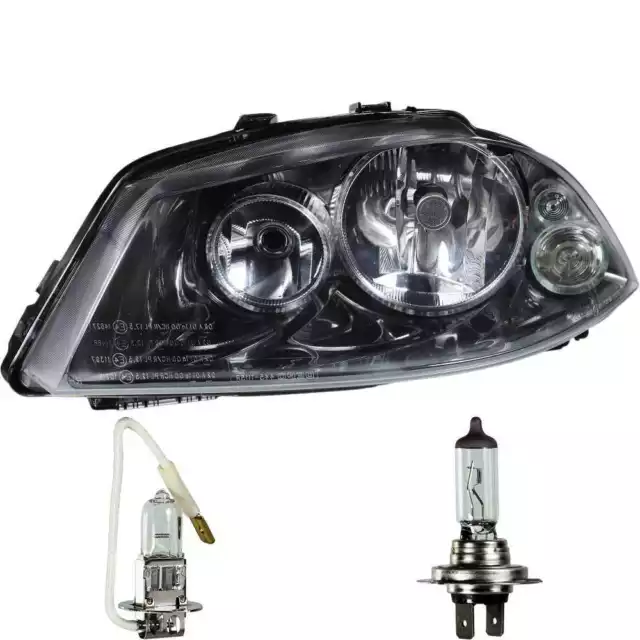 Faro Halógeno Izquierda para Seat Ibiza IV (6L1) 02.02-02.06 Incl. Osram H7 / H3