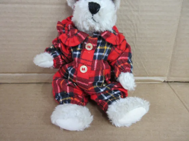 NOS BOYDS BEARS Desdemona 912075 Red Plaid Flannel Pajamas B84 E $29.00 ...