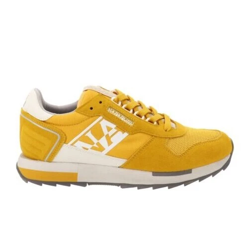 Napapijri Chaussures NP0A4HL8 Baskets Homme en Cuir et Tissu Fermeture Lacets