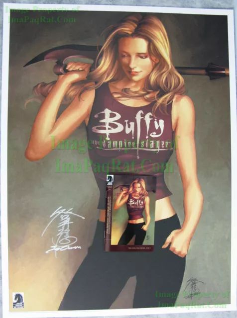 Buffy the Vampire Slayer Jo Chen Signed Lithograph Season 8 #1 Cover +BIN Bonus!