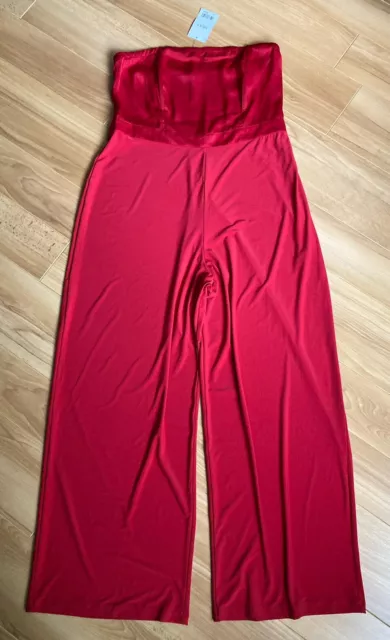 Ladies next smart occasion all in one red strapless jumpsuit size 18 NWT