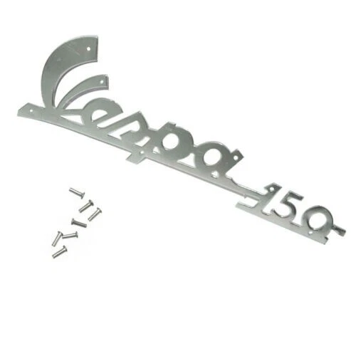 Chrome Piaggio Vespa Emblem Badge – VNA VNB VBA VBB VBC Models – Pre-Bolted, 103mm Mount