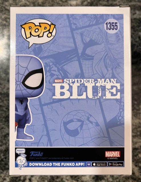 POP! Funko Marvel Collector Corps Exclusivo Hombre Araña Azul Spider-Man # 1355 con Estuche de Acrílico