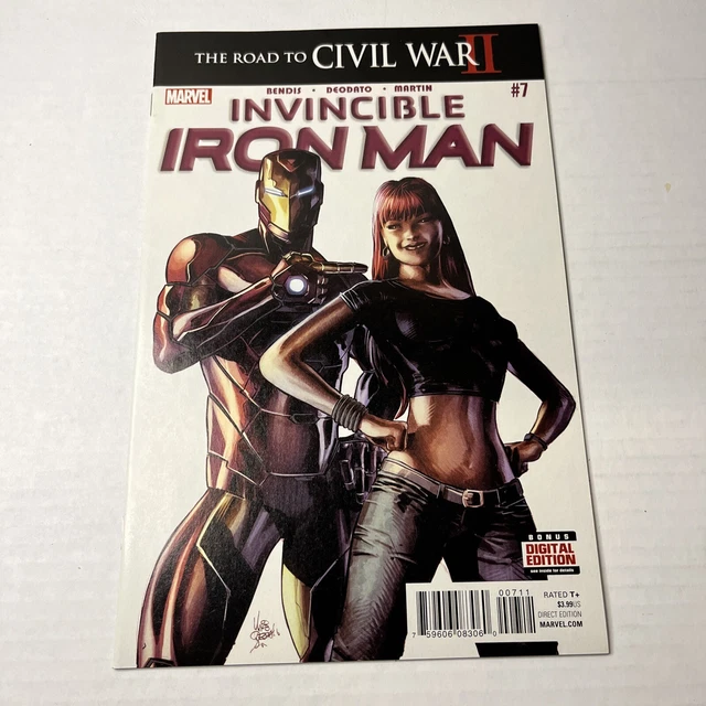 Invincible Iron Man #7A Deodato FN 6.0 2016 1st cameo app. Riri Williams
