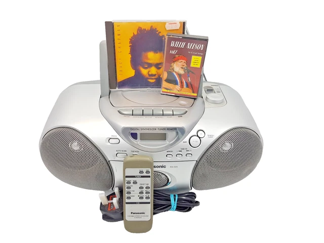 PANASONIC RX-D25 BOOMBOX Cassette Tape CD Radio FM AM Portable Player ...