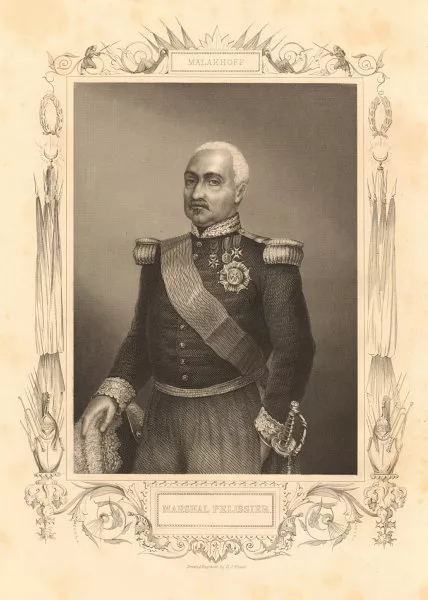 CRIMEAN WAR. Marshal Aimable-Jean-Jacques Pélissier, 1st Duc de Malakoff 1860