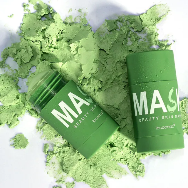 40 g Máscara purificadora de té verde arcilla anti-acné limpieza profunda control de aceite♡ #