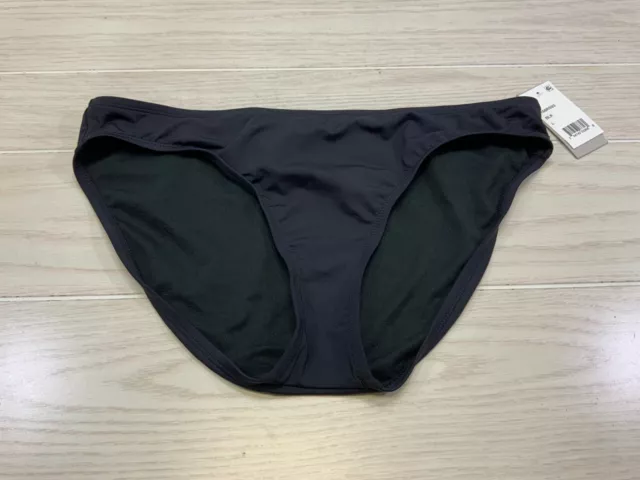 Kenneth Cole Solid Hipster Bikini Bottom, Women's Size L, Black NEW MSRP $59