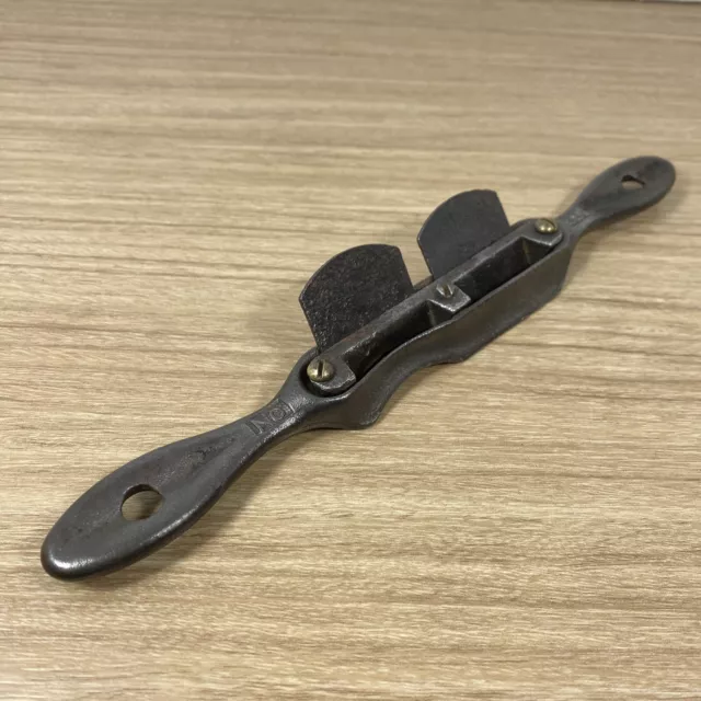 Vintage STANLEY Double Spoke Shave Concave & Flat Wood Hand Plane Woodworking