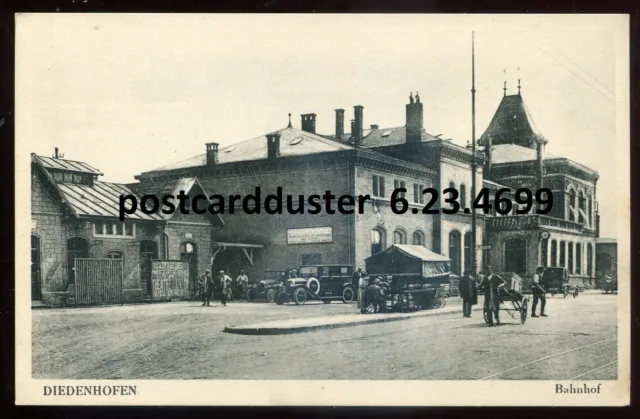 GERMANY Diedenhofen/ FRANCE Thionville Postcard 1910s Train Station