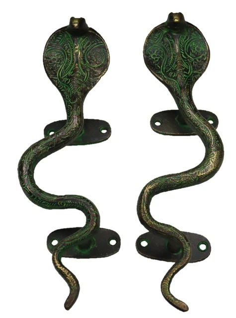 Cobra Snake Shape Victorian Style Handmade Brass Window Door Handle & Pull Knobs