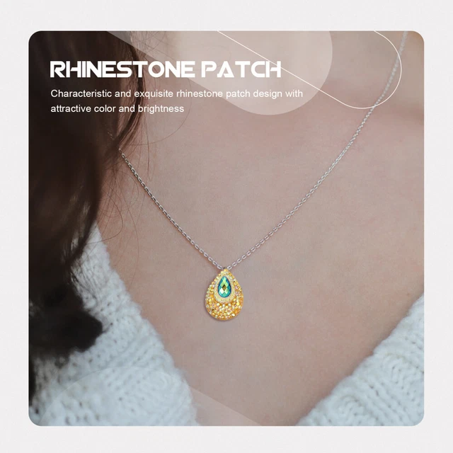 100PCS Flache Rückseite Teardrop Nähen Patch Strass Nähen Beadds 8