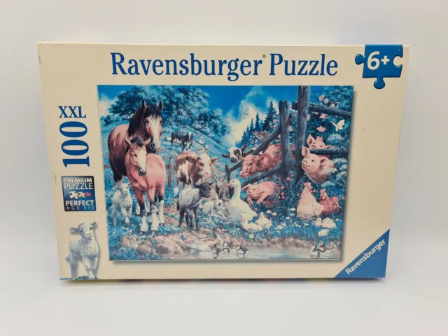Ravensburger Puzzle: Versammlung der Tiere - Kinderpuzzle - 100 Teile XXL Puzzel