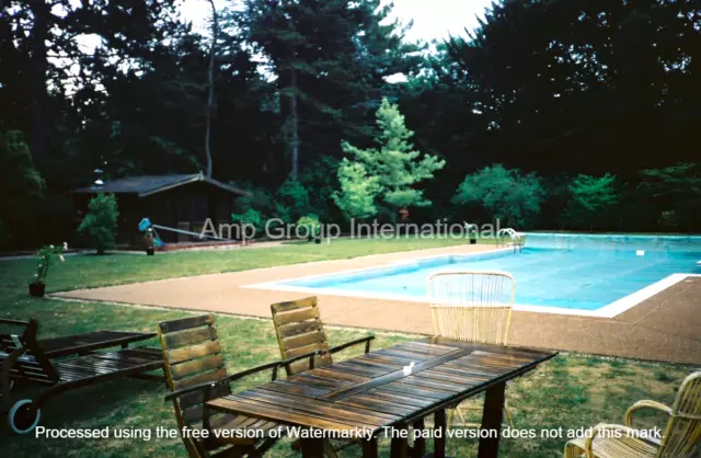 The Beatles George Harrison The Swimming Pool Area at Friar Park 12X8 Print 1984