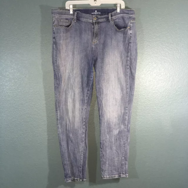 Liz Claiborne City Fit Skinny Boyfriend Women's Denim Jeans, Medium Wash, 18 T