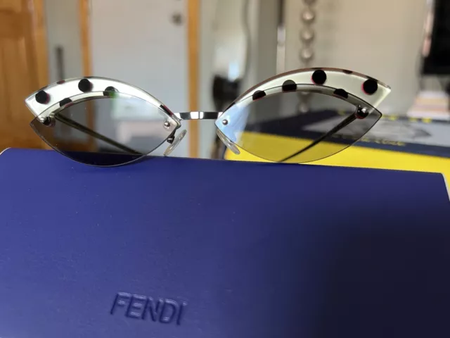 NEW Fendi DEFENDER FF0370/S Ruthenium/Grey (KB7/IR B) Sunglasses Violet