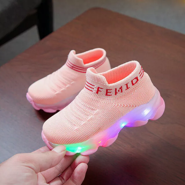 Scarpe da ginnastica bambine bambine bambini si illuminano scarpe da ginnastica luminose LED flash 5