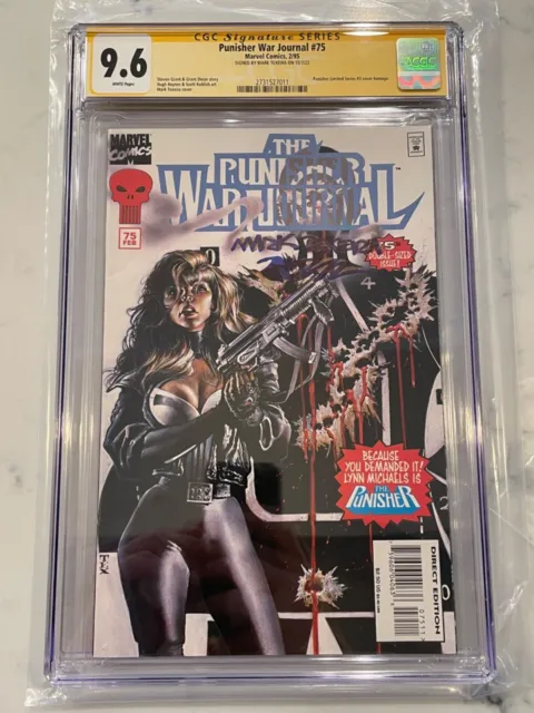 Punisher War Journal #75 CGC 9.6 SS Signed by Mark Texeira