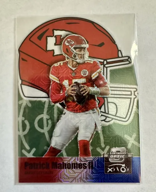 Patrick Mahomes SSP 13/13 Red White and Blue X’s and O’s 2022 Contenders Optic