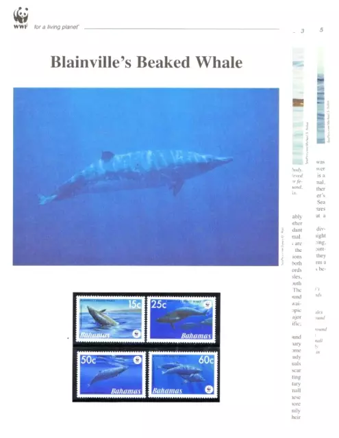 WWF 2007 Bahamas Beaked Whale Mi.Nr. 1281-84 **/MNH + engl. Beschreibung