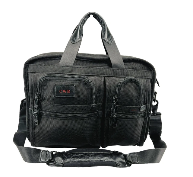 TUMI Alpha Expandable Ballistic Nylon Briefcase Business Laptop Bag 26141DH