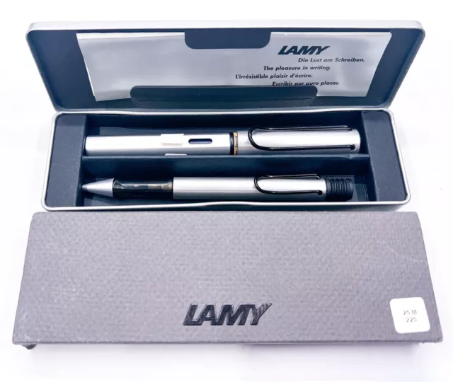 NOS LAMY Al-Star Fountain Pen Black Nib & Ballpoint Pen Set  Model 25 225 Box