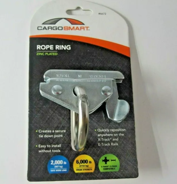 Cargo Smart Rope Ring Compatible with X-track & E track NEW