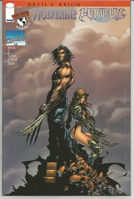 WOLVERINE / WITCHBLADE Vol.1 #1 (Mar 1997) DEVIL's REIGN Chapter 5 VARIANT COVER