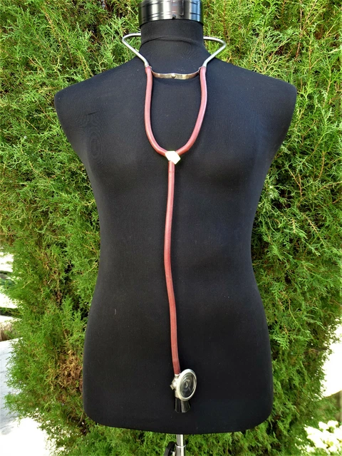 Antique Medical Doctors Physicians Binaural Stethoscope Hearing Device Bell 3