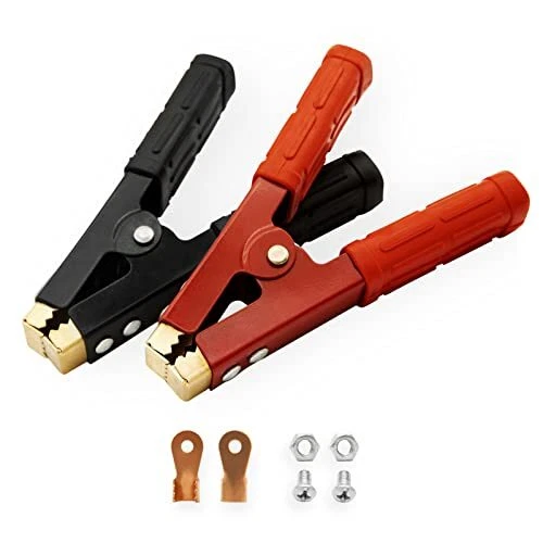 2PCS Battery Jumper Cable Clamps,  Heavy Duty Pure Copper Alligator Clips