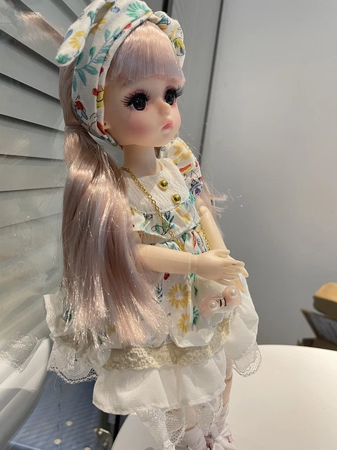 Full Set 1/6 BJD Doll about 30cm with Red Coat Ball Jointed Doll Gift To Girls